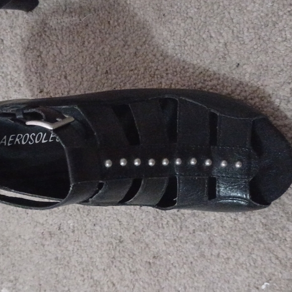 Aerosoles Rottlesnake black heels 6M - Picture 4 of 6